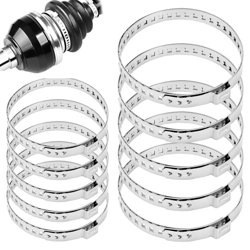 10 Stück Schlauchschellen Edelstahl,Schellen,Schlauchschellen,Schlauchschelle,Achsmanschetten Schellen,5 Stück Große Und 5 Stück Kleine,Für Wasser Gas Rohr Kühler Automobil Tubing von SOGHO