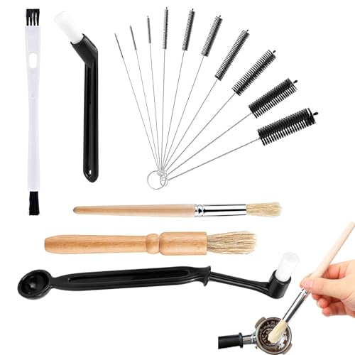 15 Stück Reinigungsbürste Kaffeevollautomat,Reinigungsbürste,Barista Pinsel,Kaffee Pinsel Kaffee Reinigungsbürste,Reinigungsset Kaffeevollautomat Für Bohnen Getreide Kaffee Werkzeug von SOGHO