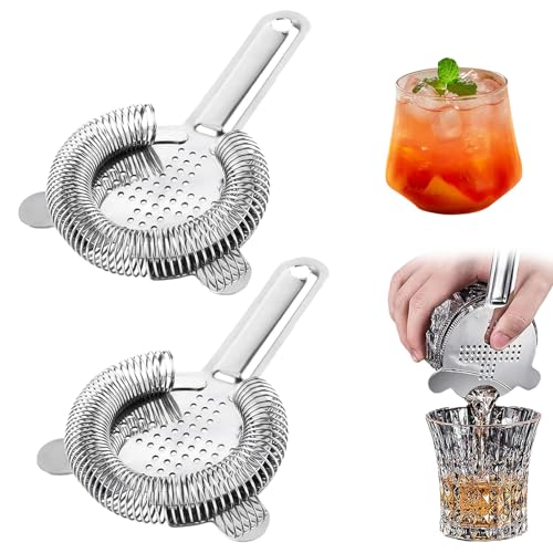 2 Stück Barsieb, Barsieb Cocktail Edelstahl,Cocktail Sieb,Feines Cocktailsieb,Sieb Klein,Barsieb,Hawthorne Strainer Cocktailshaker,Strainer Passend Auf Alle Shaker 2 Stück Barsieb, Barsieb Cocktail Edelstahl,Cocktail Sieb,Feines Cocktailsieb,Sieb Klein,Barsieb,Hawthorne Strainer Cocktailshaker,Strainer Passend Auf Alle Shaker von SOGHO