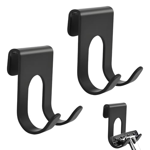 2 Stück Rasierer Halterung Dusche,Rasierhalter Dusche,Rasierer Halterung,Rasierhalter,Rasiererhalter Dusche,Halter Rasierer Dusche, Rasierhaken Ohne Bohren Für Badezimmer Und Küche (Schwarz) von SOGHO