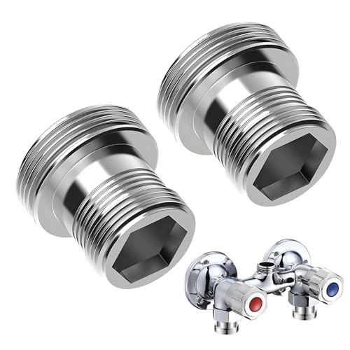 2 Stück Wasserhahn Adapter,Adapter Wasserhahn,Wasserhahn Adapter M18 Auf M22,Gewindeadapter Für Außengewinde,Für Küche Luftsprudler Wasserfilter Und Waschbecken(M18 Und M22) von SOGHO
