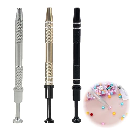 3 Stück Piercing Kugel Aufdreher,Piercing Zange,Diamant Piercing Kugel Greifer 12cm Schmuck Pinzette Mit 4 Klauen,Schmuck Perlen Greifwerkzeug,Edelsteine ​​​​Catcher Für Diamanten Uhren Brillen von SOGHO