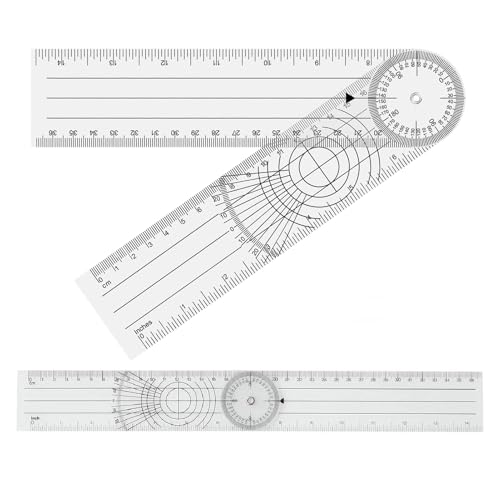 2 Stück Winkelmesser,Goniometer Physiotherapie,Winkelmesser Physiotherapie,Pvc Medizinischer Winkelmesser 360°Transparenter Gelenkmesser 36cm,Winkellineal Für Physiotherapie, Sporttherapie 2 Stück Winkelmesser,Goniometer Physiotherapie,Winkelmesser Physiotherapie,Pvc Medizinischer Winkelmesser 360°Transparenter Gelenkmesser 36cm,Winkellineal Für Physiotherapie, Sporttherapie von SOGHO