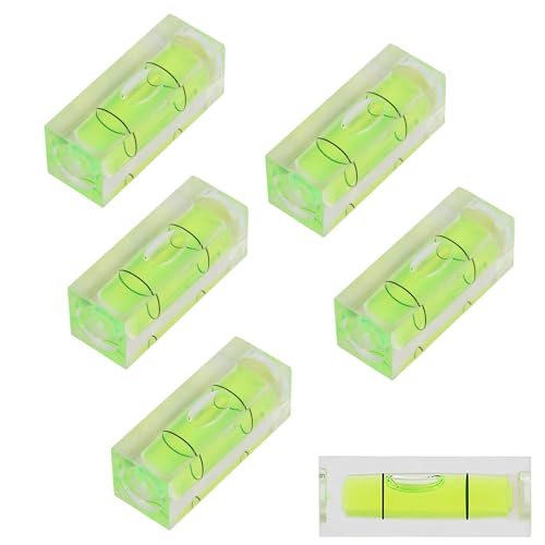 5 Stücke Mini Wasserwaage,15 × 15 × 40 Mm Libelle Wasserwaage,Kleine Wasserwaage,Wasserwaage Klein,Wasserwaage Für Möbel, Stative, Camping, Kameras, Wohnmobi von SOGHO