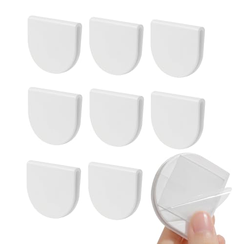 8 Stück Duschvorhang Clips,Duschvorhang Klammern,Duschvorhang Halterung,Selbstklebende Guard Vorhang Stop Clips,Duschvorhang Befestigung,Für Duschvorhang Befestigung Badezimmer Zubehör von SOGHO
