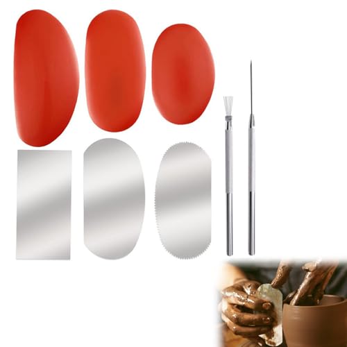 8 Stück Töpfern Werkzeug Set,Keramik Ton Rippen Set,Ziehklinge Töpfern,Modellierwerkzeug,Töpfer Set,Tonwerkzeug,Keramiknadel,Töpferset,Töpferformen Für Modellbau Schnitzarbeiten Machen Bildhauerei 8 Stück Töpfern Werkzeug Set,Keramik Ton Rippen Set,Ziehklinge Töpfern,Modellierwerkzeug,Töpfer Set,Tonwerkzeug,Keramiknadel,Töpferset,Töpferformen Für Modellbau Schnitzarbeiten Machen Bildhauerei von SOGHO