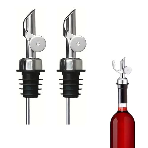 Ausgießer,2 Stück Flaschenausgießer,Ausgießer Spirituosen,Ausgießer Für Ölflaschen,Öl Ausgießer Für Spirituosen, Bars, Partys Und Den Ölausgießer Zu Hause, Hält Das Öl Frisch Und Lecker von SOGHO