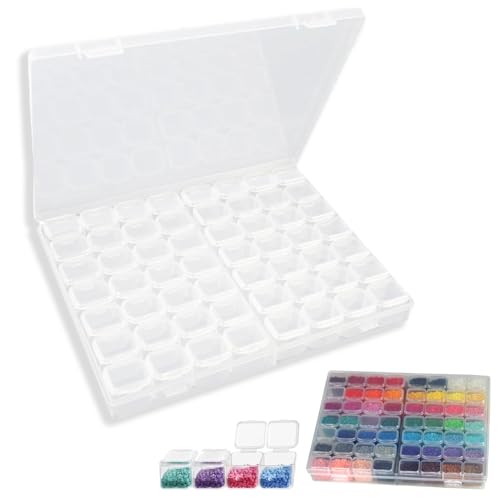 SOGHO Diamond Painting Aufbewahrungsbox,Diamond Painting Zubehör Boxen,Diamond Painting Box,Perlen Aufbewahrungsbox,Sortierbox Für Kleinteile Storage Box Accessory Boxes (56 Fächer) von SOGHO