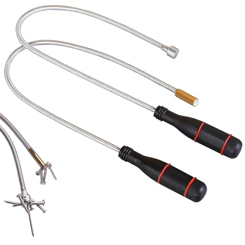 Stabmagnet,2 Stücke Magnetheber Magnetstabgreifer,Flexibler Schwanenhals,Tragbares Biegbares Magnetgreifer,Stabmagnet Extra Stark,Teleskop Magnetstab Zum Aufnehmen Von Kleinen Teilen,Metallgegenstände von SOGHO