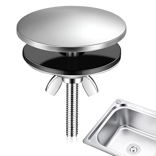 Wasserhahn Lochabdeckung,Hahnlochstopfen,Armaturen-Abdeckung,Blindstopfen Spüle,Locher Schwarz, Für Spülbeckenlochstopfen Für Zuhause Küche Und Bad, Lochabdeckung Spüle (Silber) von SOGHO