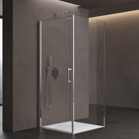 Doporro Duschkabine U-Form 90x90x90 cm Ravenna36UK Duschabtrennung Drehtüren mit Duschwanne 8mm ESG-Sicherheitsglas Klarglas inkl. Nano-Beschichtung von SOGOOD