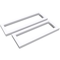 Wandkonsole 40x2.5x15 cm rostfreie Edelstahl weiß Wandhalter rechteckig WH01 Träger Regalträger Regalhalter (2 Stück) - Doporro von DOPORRO