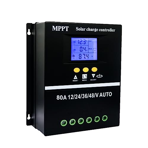 SOGTICPS 80A MPPT Solarladeregler 12V 24V 36V 48V LCD Display Batterie Intelligenter Regler Max 100V Eingang Dual USB für Blei-Säure/Lithium SOGTICPS 80A MPPT Solarladeregler 12V 24V 36V 48V LCD Display Batterie Intelligenter Regler Max 100V Eingang Dual USB für Blei-Säure/Lithium von SOGTICPS