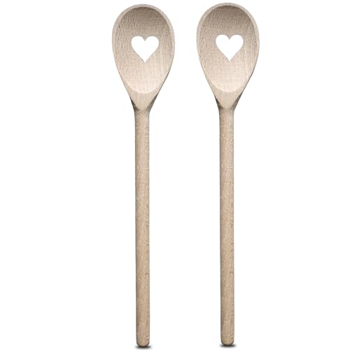 SOHFA 2er Set Holz-Kochlöffel mit Herz | 30cm Küchenutensilien aus Buchenholz - Geschenk zur Hochzeit & Geburtstag mit Formen – made in europe SOHFA 2er Set Holz-Kochlöffel mit Herz | 30cm Küchenutensilien aus Buchenholz - Geschenk zur Hochzeit & Geburtstag mit Formen – made in europe von SOHFA