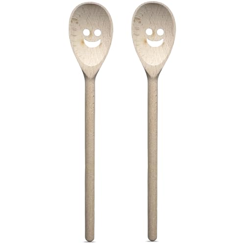 SOHFA 2er Set Holz-Kochlöffel mit Smiley | 30cm Küchenutensilien aus Buchenholz - Geschenk zur Hochzeit & Geburtstag mit Formen – made in europe SOHFA 2er Set Holz-Kochlöffel mit Smiley | 30cm Küchenutensilien aus Buchenholz - Geschenk zur Hochzeit & Geburtstag mit Formen – made in europe von SOHFA