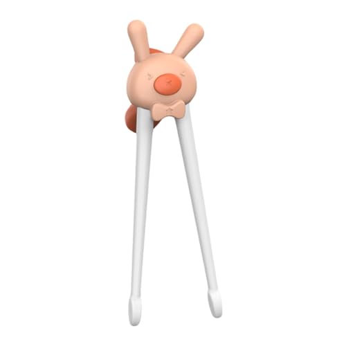 SOIMISS 1 Paar Training Chopsticks Cartoon Design für Lebensmittelechtem für Selbstständiges Leicht und Tragbar Fördert die Essgewohnheiten Orangefarbener Hase von SOIMISS