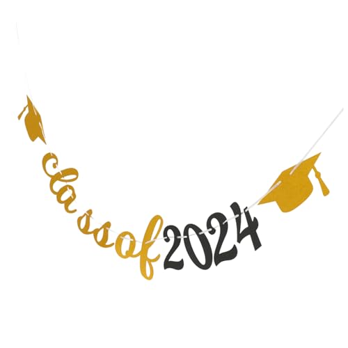 SOIMISS 1 Satz Abschlussbanner Class Of Goldene Abschlussdekoration für Feierliche Anlässe als Fotohintergrund und Partyzubehör für Unvergessliche Abschiedsfeiern von SOIMISS