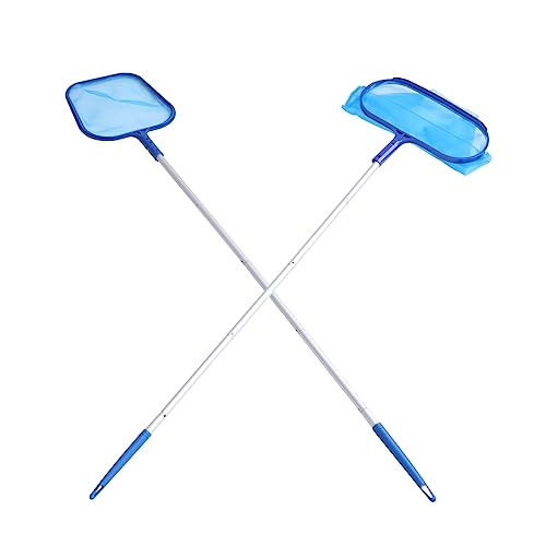 SOIMISS 1 Satz Teleskop Pool Kescher mit Aluminiumstange Teiliges Reinigungsnetz für Teich und Hot Spring Einfach zu Bedienen Langlebig für Schmutz Geeignet von SOIMISS