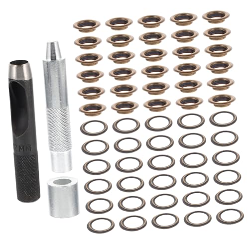 SOIMISS 1 Schachtel Ösen mit Werkzeug Grommets für Kleidung DIY Leder und Textil Zubehör Robust Vielseitig für Taschen Schuhe Handwerk Inklusive Aufbewahrungsbox von SOIMISS