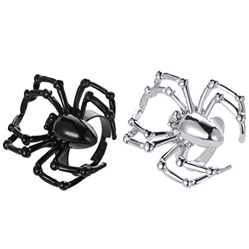 SOIMISS 1 Set 2 Stück Halloween Dekorationen Simulierte Spinnenringe (Black Golden) von SOIMISS