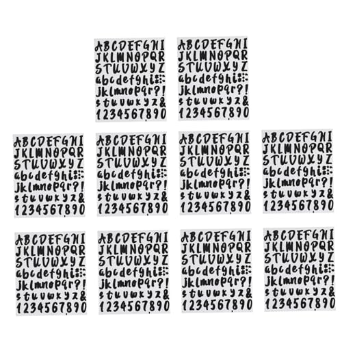 SOIMISS 10 Blatt Selbstklebende Zahlen Buchstabenaufkleber Vinyl Wetterfest Öl Wasserfest Für Briefkasten Fenster DIY Dekoration Kinderzimmer Wohnzimmer von SOIMISS