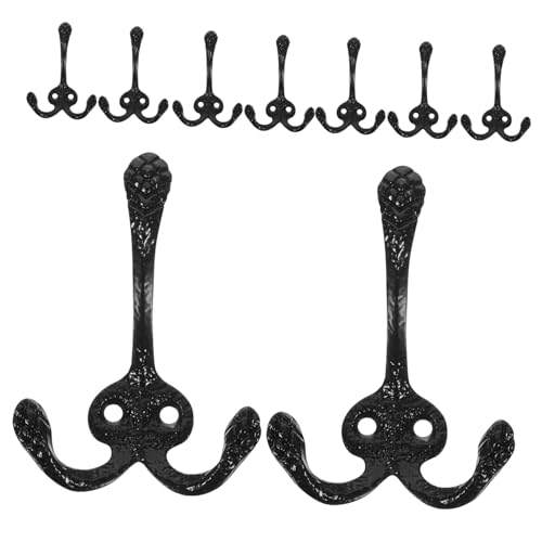 SOIMISS 10 Stück Metall Wandhaken aus Robustem Eisen mit Antiker Bronzeoptik Schwere Ausführung Inklusive Schrauben Vielseitig für Garderobe Schlüssel Handtücher Einfache Montage von SOIMISS