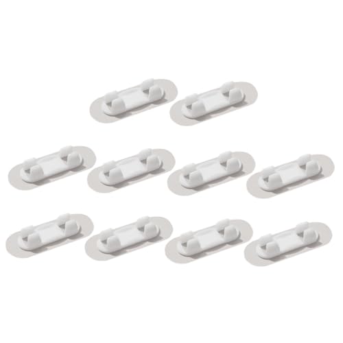 SOIMISS 10 Stück Selbstklebende Kabelhalter Kabelclips für Kabelmanagement Flexibel Leicht Schützend für Büro und Haushalt Praktische Drahtorganisation für USB Strom Elektronikkabel von SOIMISS