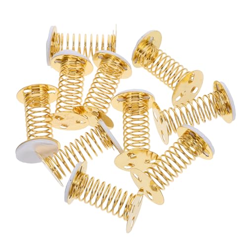SOIMISS 10 Stück Selbstklebende Spiral Federbasis für Puppen DIY Wackelkopfdoll Leichtem und Perle Knetmaterial Gold für Kreative Bastelprojekte von SOIMISS