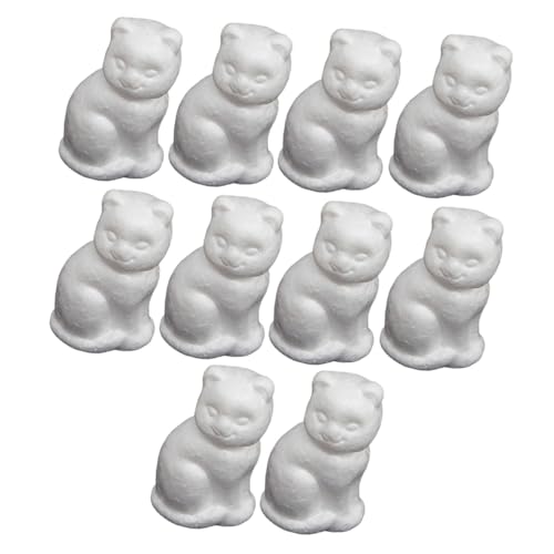 SOIMISS 10 Stück Teiliges DIY Katzen schaummodell Weißer Leichter Schaumstoff zum Bemalen und Basteln für Erwachsene Stressabbauend für Kreative Handwerks Partydekorationen SOIMISS 10 Stück Teiliges DIY Katzen schaummodell Weißer Leichter Schaumstoff zum Bemalen und Basteln für Erwachsene Stressabbauend für Kreative Handwerks Partydekorationen von SOIMISS