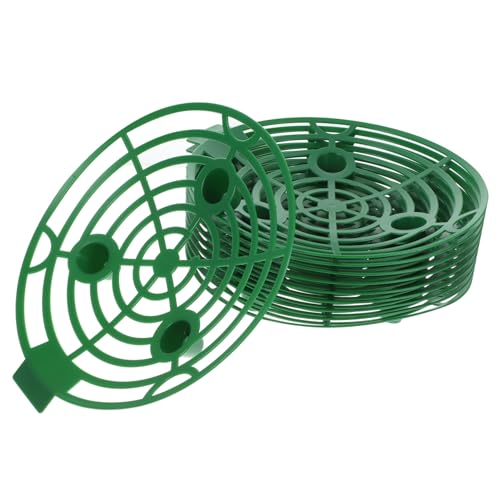 SOIMISS 10 Stück Teiliges Erdbeer Pflanzenstützen aus Grünem Kunststoff Rundes Gartengestell für Erdbeerhalter Fördert Reifung und Stabiler Pflanzenschutz für Garten und Balkon von SOIMISS