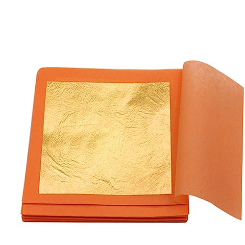 SOIMISS 10 Stück Teiliges Goldfolie Papier Reines Essbares Blattgold für Basteln Acrylmalerei Dekoration Holz Keramik Metall DIY Vergoldung für Kunst Handwerk von SOIMISS