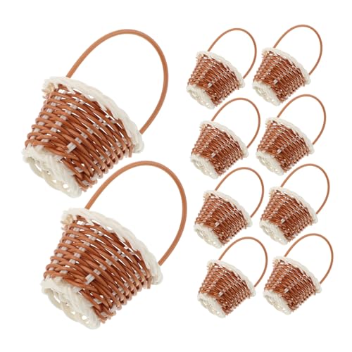 SOIMISS 10 Stück Teiliges Handgewebtes Blumenkorb mit Griff Eleganter Rustikaler Blumenhalter für Brautparty Vielseitig Verwendbar als Obst und Keksdisplay Leicht Tragbar SOIMISS 10 Stück Teiliges Handgewebtes Blumenkorb mit Griff Eleganter Rustikaler Blumenhalter für Brautparty Vielseitig Verwendbar als Obst und Keksdisplay Leicht Tragbar von SOIMISS