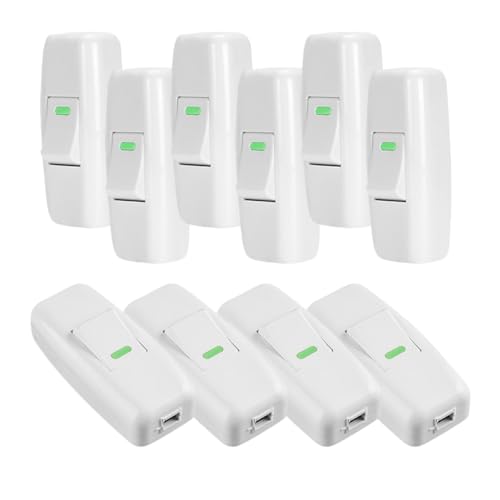 SOIMISS 10 Stück Teiliges Kipp schalter für Tischlampe Inline schnurschalter aus Robustem Material Weißer Bedside Lamp Switch für Einfache Bedienung und Zuverlässige Lichtsteuerung von SOIMISS