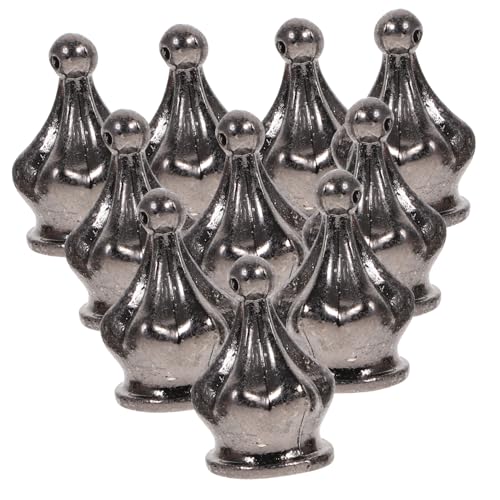 SOIMISS 10 Stück Teiliges Lampen finial Kunststoff Dekorative Lampenschirm abdeckung mit Gewinde Sicherer Lampen harfen schutz Geeignet für Tisch Stehleuchten Elegantes Schwarz von SOIMISS