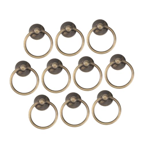 SOIMISS 10 Stück Teiliges Metall Ring Zuggriffe Vintage Schrankknöpfe Ergonomisch Komfortabel Robuste Möbelgriffe für Kommode Schublade Kleiderschrank Einfach zu Montieren von SOIMISS