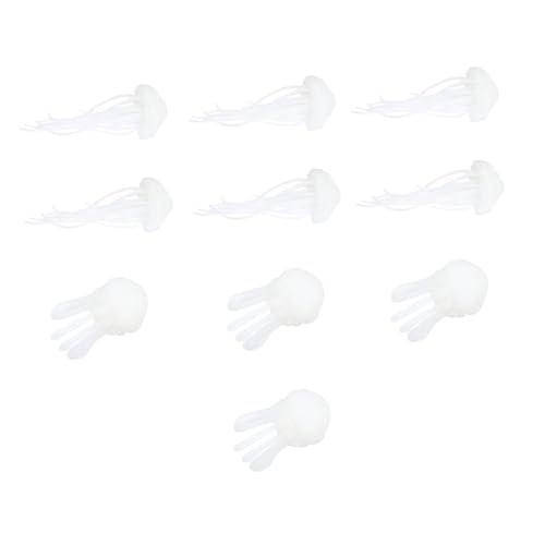 SOIMISS 10 Stück Teiliges Mini quallen epoxidharz Handgefertigte Füllmaterialien für DIY dekoration Glänzend Detailreich Geeignet für Schmuck Handyhüllen Rahmen und Bastelprojekte von SOIMISS