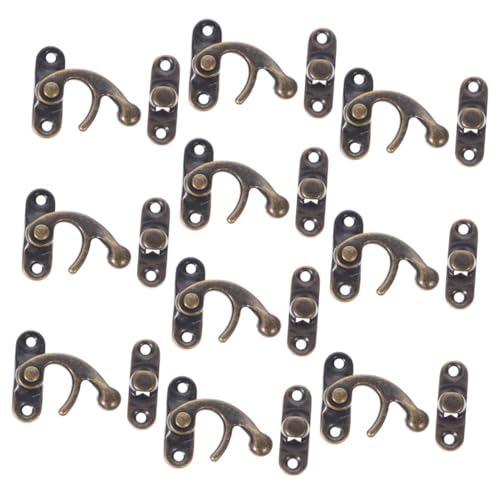 SOIMISS 10 Stück Teiliges Rechte Latch Hook Hasp mit Schrauben Langlebiger Metallverschluss für Schmuckkästchen Holzkisten und Antike Boxen Vintage Hornhaken Sichere und Glatte Funktion SOIMISS 10 Stück Teiliges Rechte Latch Hook Hasp mit Schrauben Langlebiger Metallverschluss für Schmuckkästchen Holzkisten und Antike Boxen Vintage Hornhaken Sichere und Glatte Funktion von SOIMISS