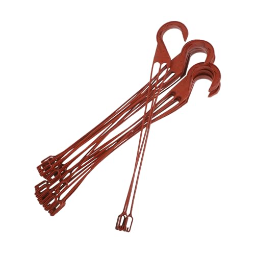 SOIMISS 10 Stück Teiliges Rote Kunststoff Blumentopf Hänger Robuste Pflanzenaufhänger für Draußen Vielseitige Aufhängehaken für Blumentöpfe und Gartenkörbe Einfache Langlebige von SOIMISS