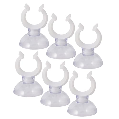 SOIMISS 10 Stück Transparenter Saugnapf mit Verstellbarer Klammer für Aquarien PVC Halterung zur Sicheren Fixierung von Schläuchen und Pumpen an Glatten Fischglasflächen von SOIMISS