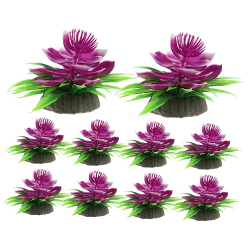 SOIMISS 10 Stück Wurstplatten Servierplattendekor Sushi-Form Sushi-Boot-Ornamente Artificial Flowers Decoration hochzeitsdekoration Esstisch-Dekoration Tablett-Ornamente Plastik Violett von SOIMISS