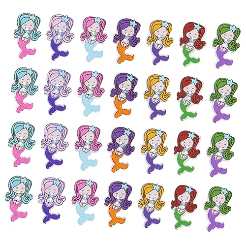 SOIMISS 100 Stück Holz Mermaid Buttons Bunte DIY Nähknöpfe für Kreative Projekte zum Dekorieren von Kleidung und Accessoires pro Packung Erhältlich von SOIMISS