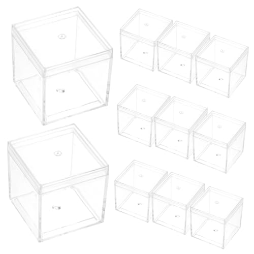 SOIMISS 12 Stück Teiliges Transparente Kunststoff aufbewahrungsbox Stapelbar für Proben Schmuck und Kleinteile Kompakt Leicht zu Reinigen für Schreibtisch und Zuhause von SOIMISS
