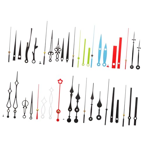 SOIMISS 15 Sätze Teiliges DIY Uhrzeiger Geräuschlose Wanduhr Zeiger Ersatzteile Leichte Vielseitige Zeiger für Uhrenreparatur Kompatibel mit Großen Wanduhren Modernes Design von SOIMISS