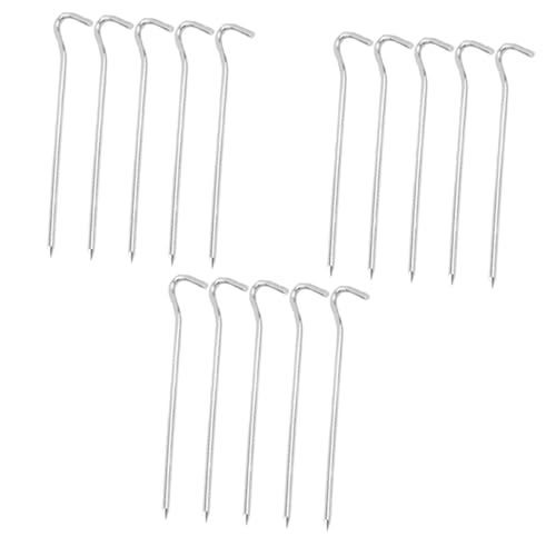 SOIMISS 15 Stück Teiliges Aluminiumlegierung Zeltheringe mit Fragezeichenform Robuste Camping Bodenheringe für Harten Boden Leicht mit Gebogenem Haken für Abspannseile und Garten für SOIMISS 15 Stück Teiliges Aluminiumlegierung Zeltheringe mit Fragezeichenform Robuste Camping Bodenheringe für Harten Boden Leicht mit Gebogenem Haken für Abspannseile und Garten für von SOIMISS