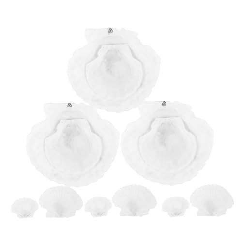 SOIMISS 18 Stück Weiße Muscheln für DIY Projekte Strand Hochzeitsdekorationen Malen und Backen für Küsten und Sommerpartys von SOIMISS