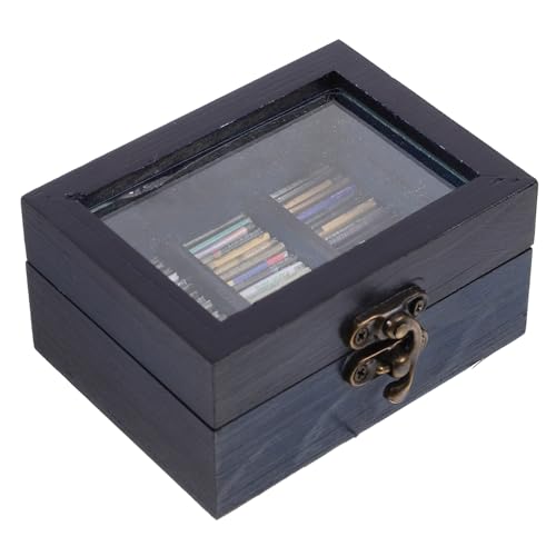 SOIMISS 1Satz Bücherregal aus Holz Kreatives Deko Element für Puppenhäuser zur Stressbewältigung mit Miniaturbüchern für Perfektes für Anlässe von SOIMISS