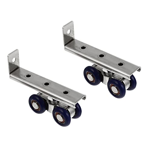 SOIMISS Schiebetürrolle Satz Metall Pulley Räder Tür Roller Ersatz für Kleiderschrank Starke Tragfähigkeit Aluminium und Eisen Geräuscharm von SOIMISS