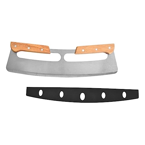 SOIMISS 1Stück Pizza Cutter mit Holzgriff Doppelgriff Pizzaschneider Robustes und Langlebiges Pizza Schneidwerkzeug für Restaurantgebrauch von SOIMISS