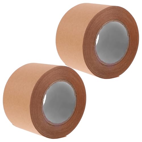 SOIMISS 2 Rollen Braunes Kraftpapier Klebeband Wasseraktiviertes Stark Haftendes Verpackungsband Verstärktes Paketklebeband für Kartonversiegelung und Sicherheitsverpackung SOIMISS 2 Rollen Braunes Kraftpapier Klebeband Wasseraktiviertes Stark Haftendes Verpackungsband Verstärktes Paketklebeband für Kartonversiegelung und Sicherheitsverpackung von SOIMISS