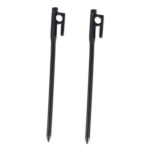 SOIMISS 2 STÜCK Schmiedeeiserne Zeltheringe für Harte Böden Stabile Camping Heringe Robuste Outdoor Zeltnägel Verstärkte Metall Erdnägel für Strand Schnee Rucksackwandern Pavillon von SOIMISS